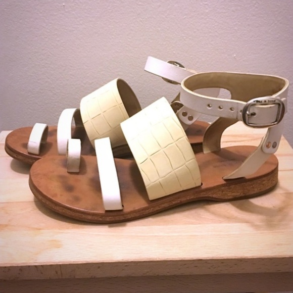 Rag & Bone Sandals Chatan Toe Ring Leather - Picture 8 of 8